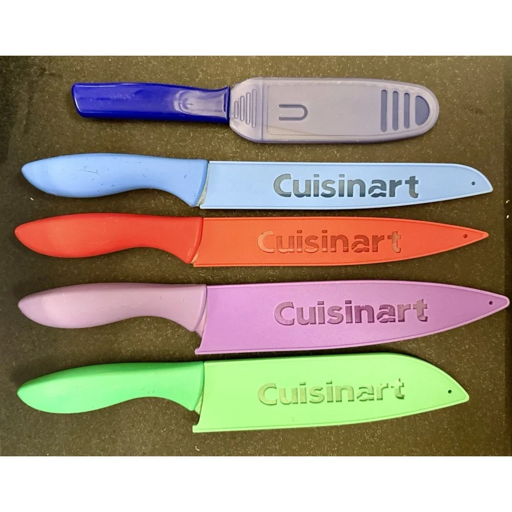 Cuisinart 10 Pc Ceramic-Coated  Stainless Steel Cutlery Set with Blade Guards.